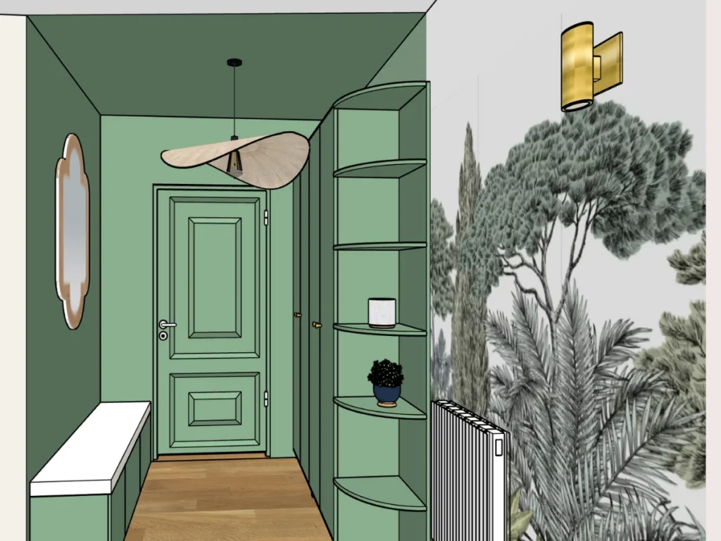 Viens-deco-entree-couleur-vert-moderne