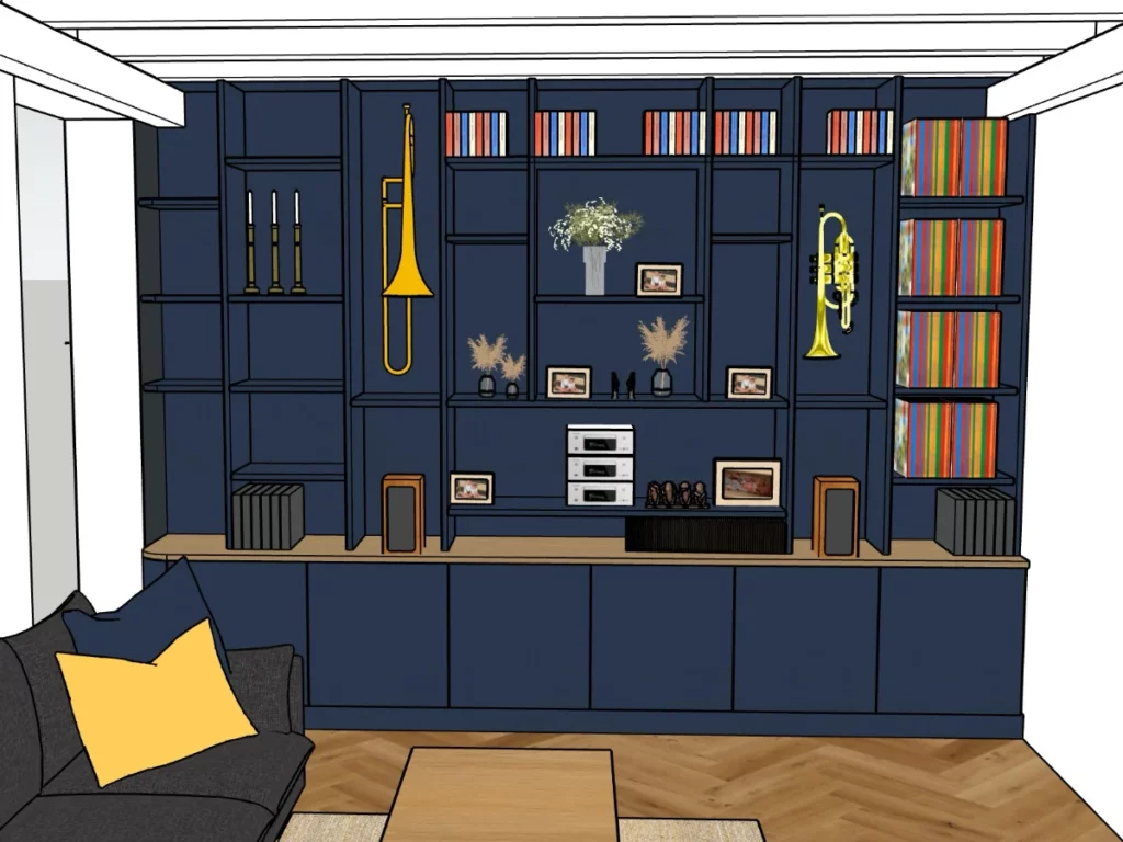 Vue-projection-3D-bibliotheque-sketchup